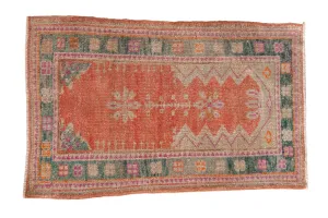 2x3.5 Vintage Distressed Oushak Rug