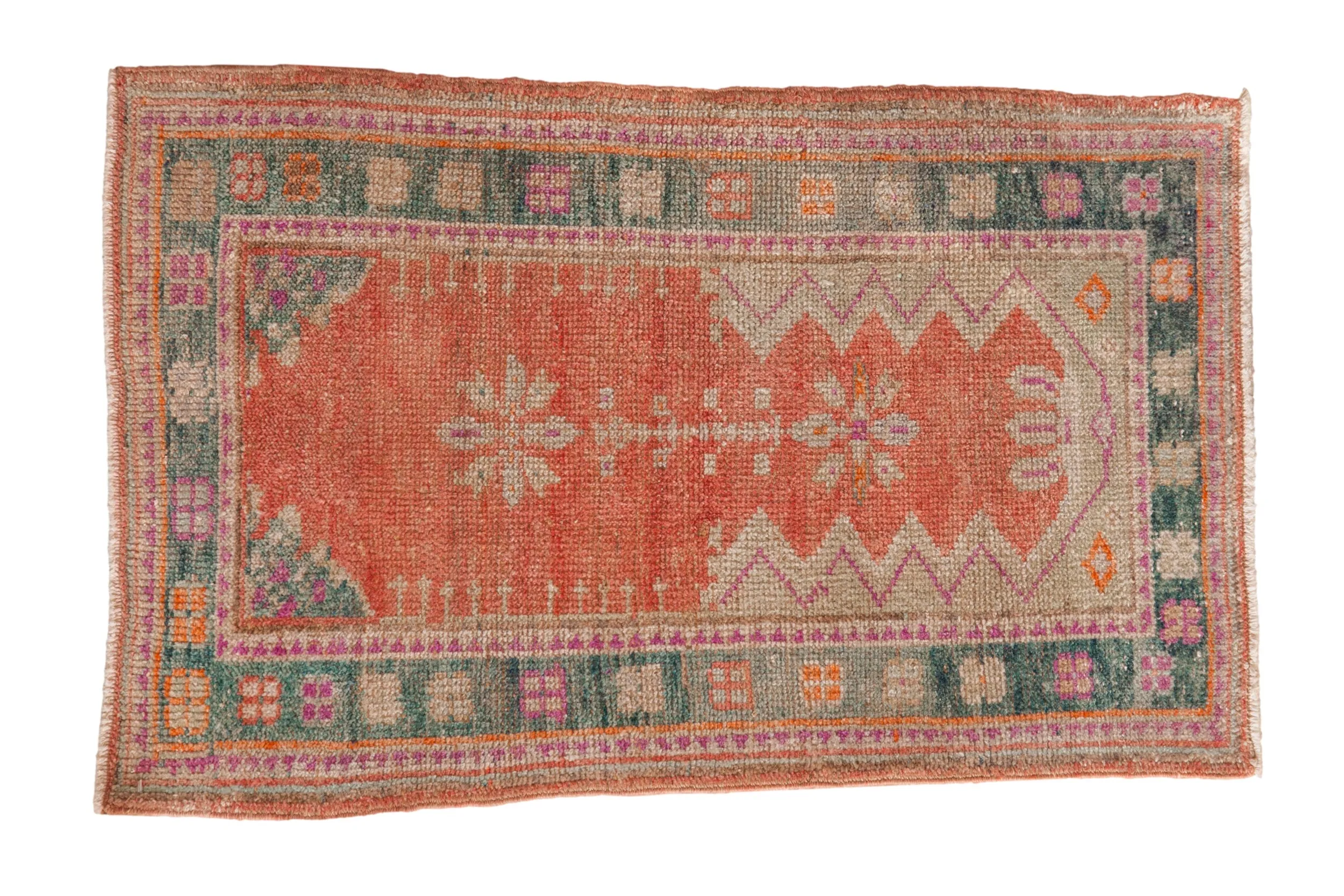 2x3.5 Vintage Distressed Oushak Rug