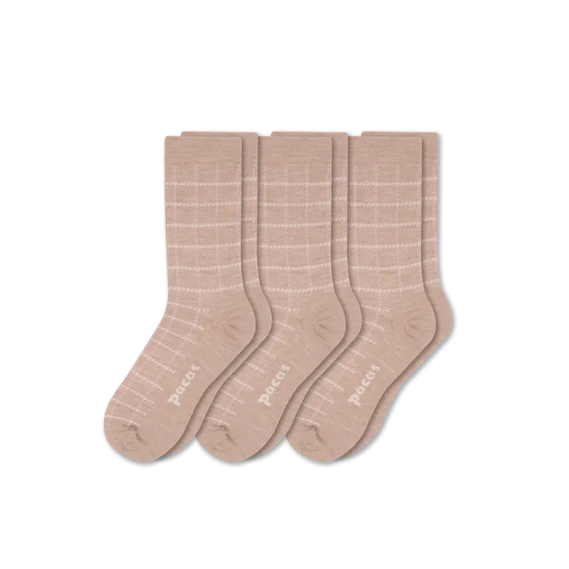 3 Pack - Women's Light-Weight Crew Pacas Socks