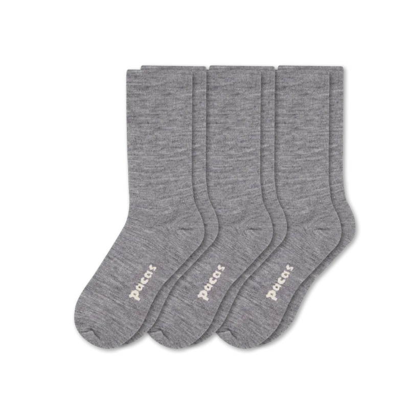 3 Pack - Women's Light-Weight Crew Pacas Socks