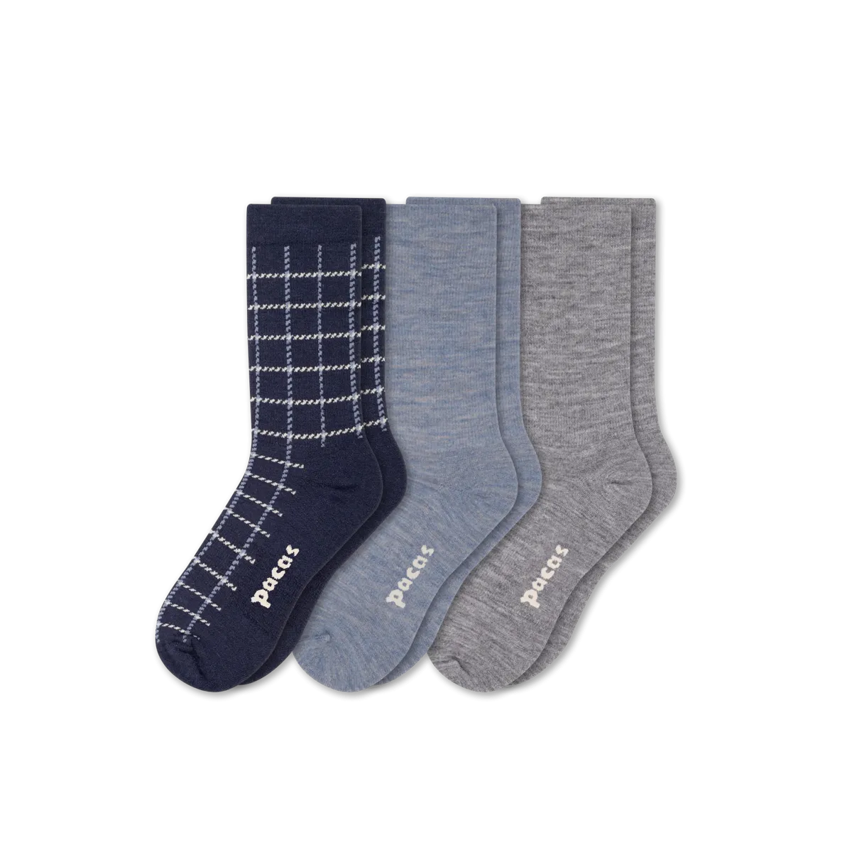 3 Pack - Women's Light-Weight Crew Pacas Socks
