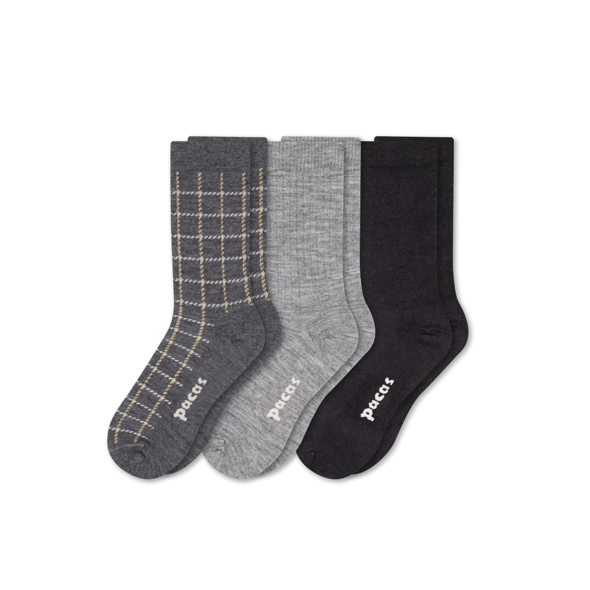 3 Pack - Women's Light-Weight Crew Pacas Socks