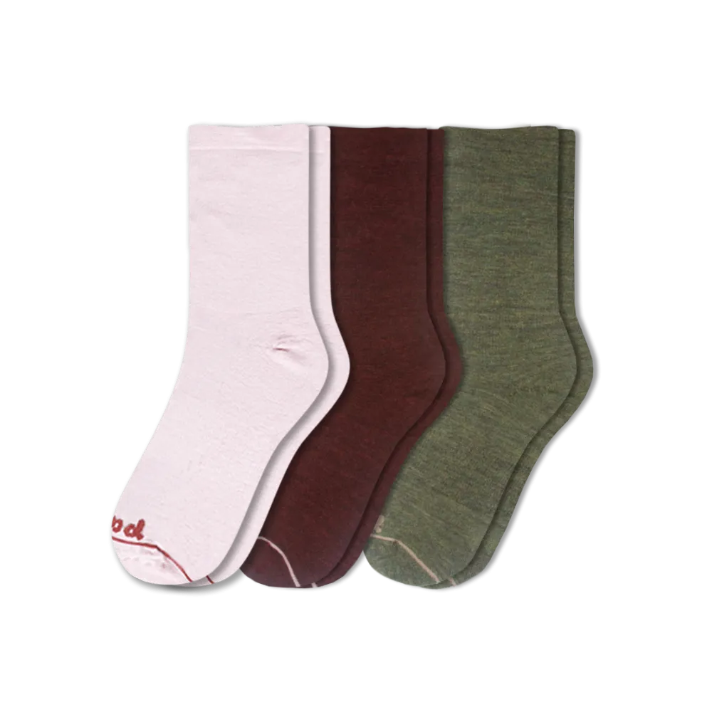 3 Pack - Women's Light-Weight Crew Pacas Socks