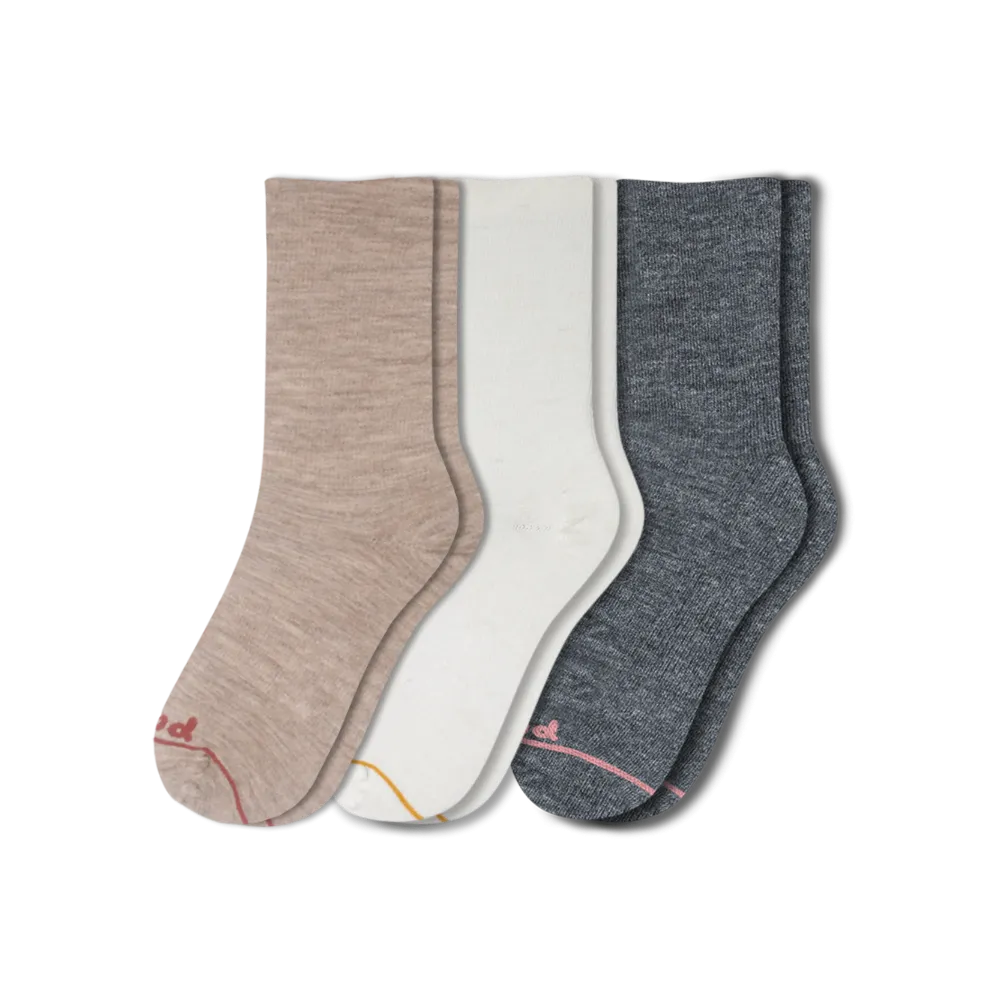 3 Pack - Women's Light-Weight Crew Pacas Socks