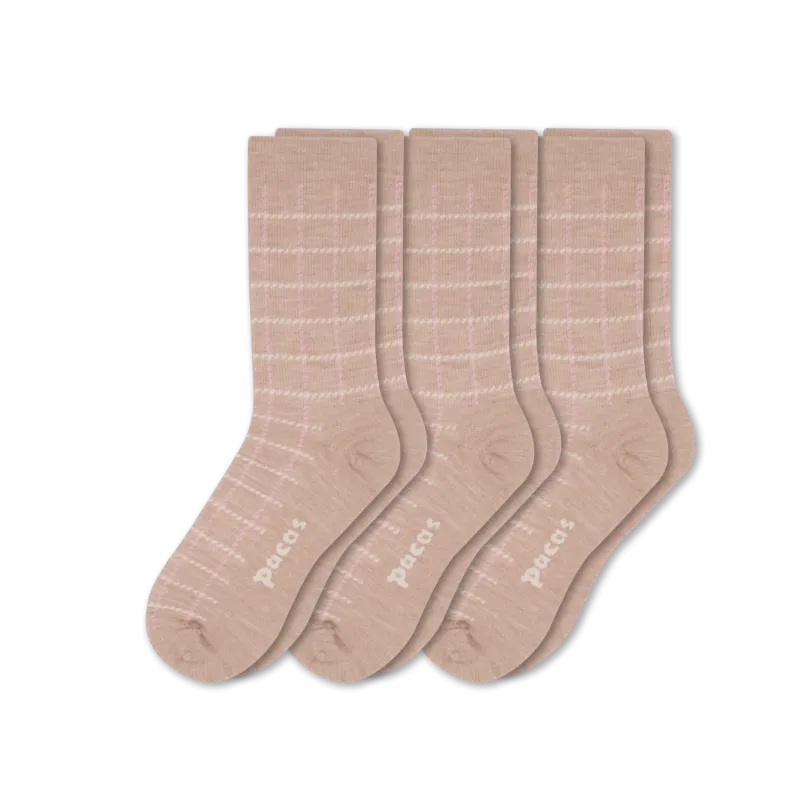 3 Pack - Women's Light-Weight Crew Pacas Socks