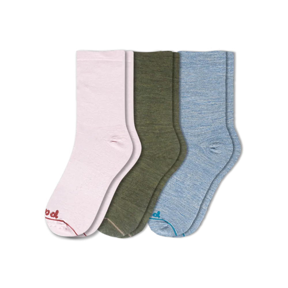 3 Pack - Women's Light-Weight Crew Pacas Socks