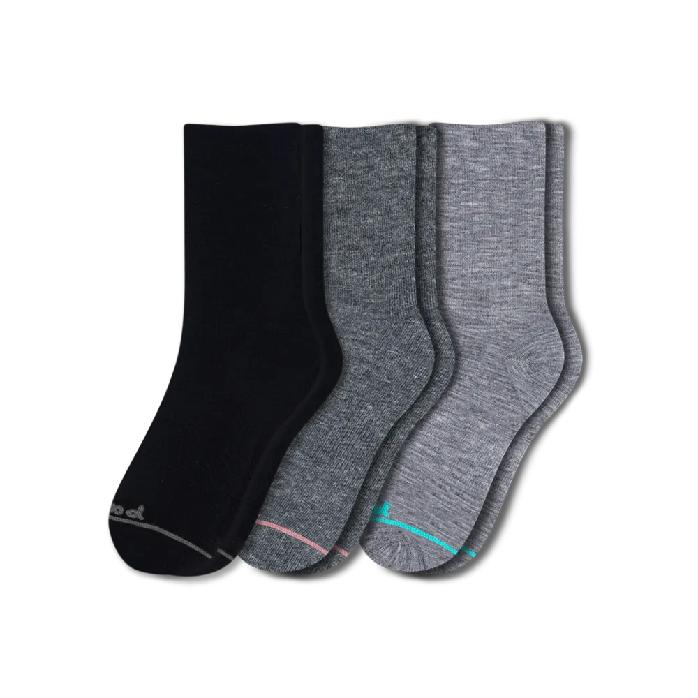 3 Pack - Women's Light-Weight Crew Pacas Socks