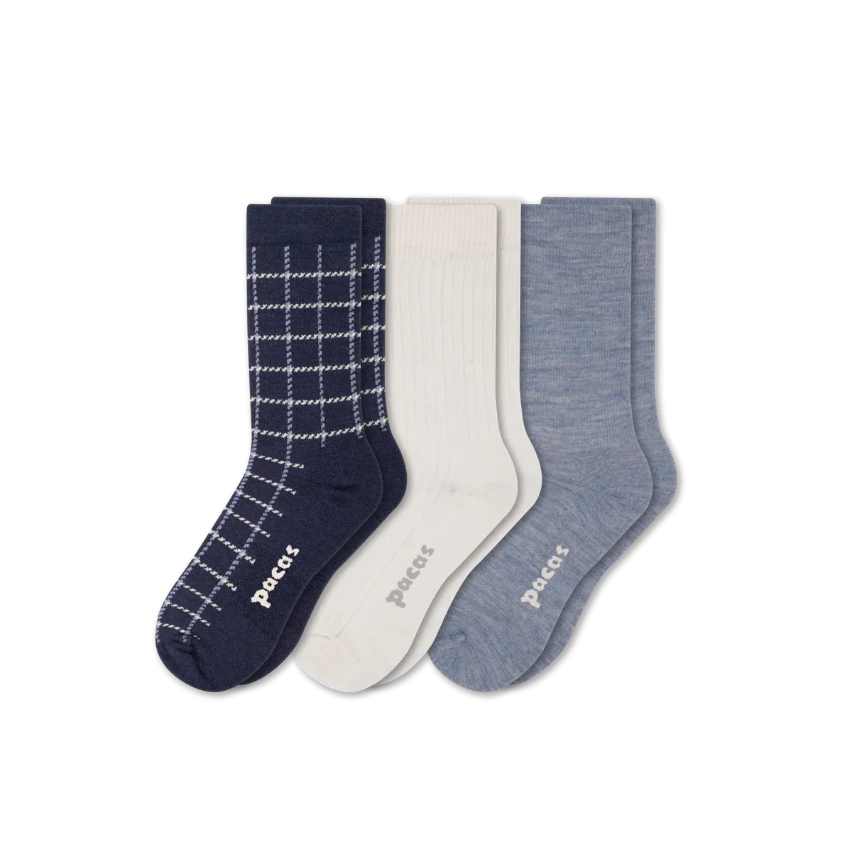 3 Pack - Women's Light-Weight Crew Pacas Socks