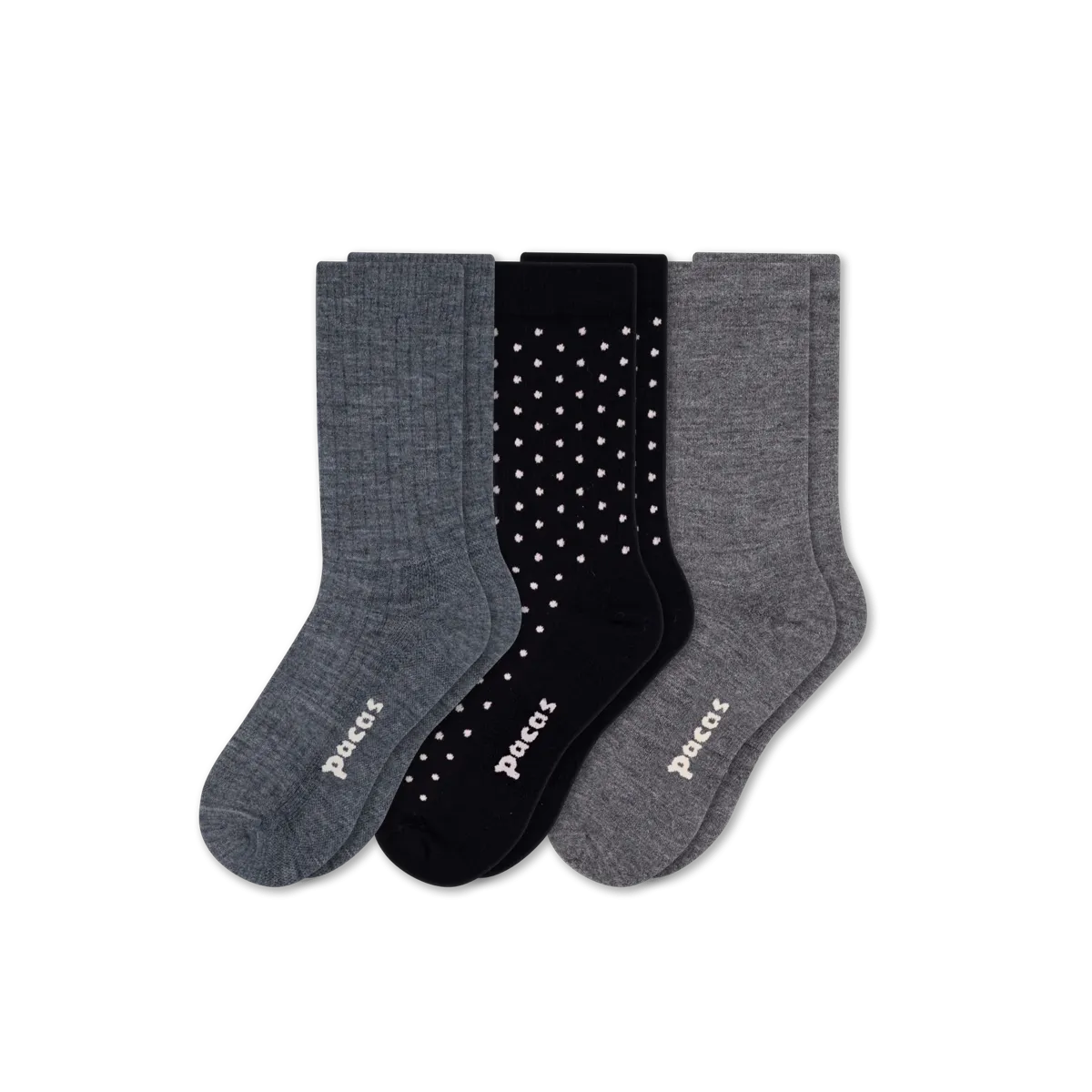 3 Pack - Women's Light-Weight Crew Pacas Socks