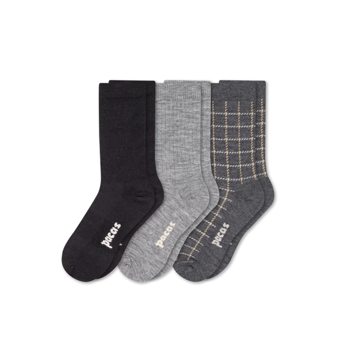 3 Pack - Women's Light-Weight Crew Pacas Socks