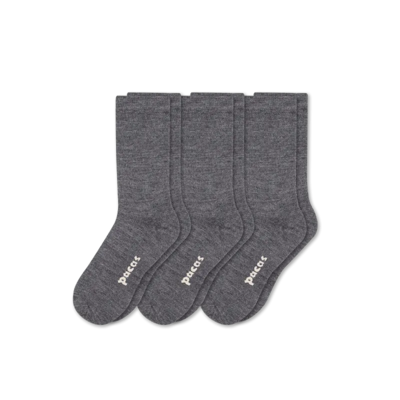 3 Pack - Women's Light-Weight Crew Pacas Socks