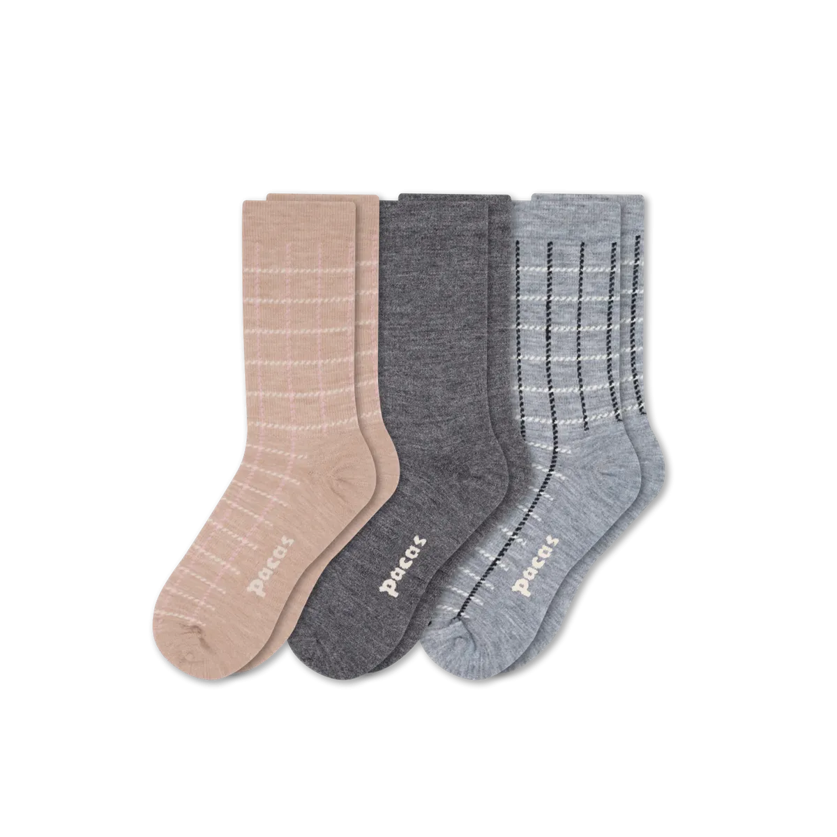 3 Pack - Women's Light-Weight Crew Pacas Socks
