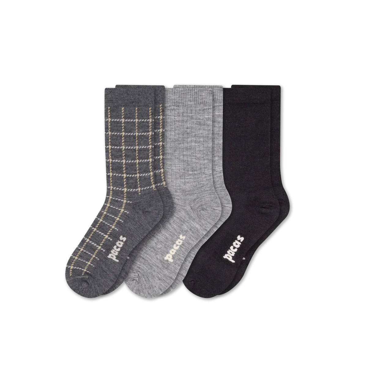 3 Pack - Women's Light-Weight Crew Pacas Socks