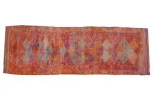 3.5x10 Vintage Distressed Kurd Rug Runner