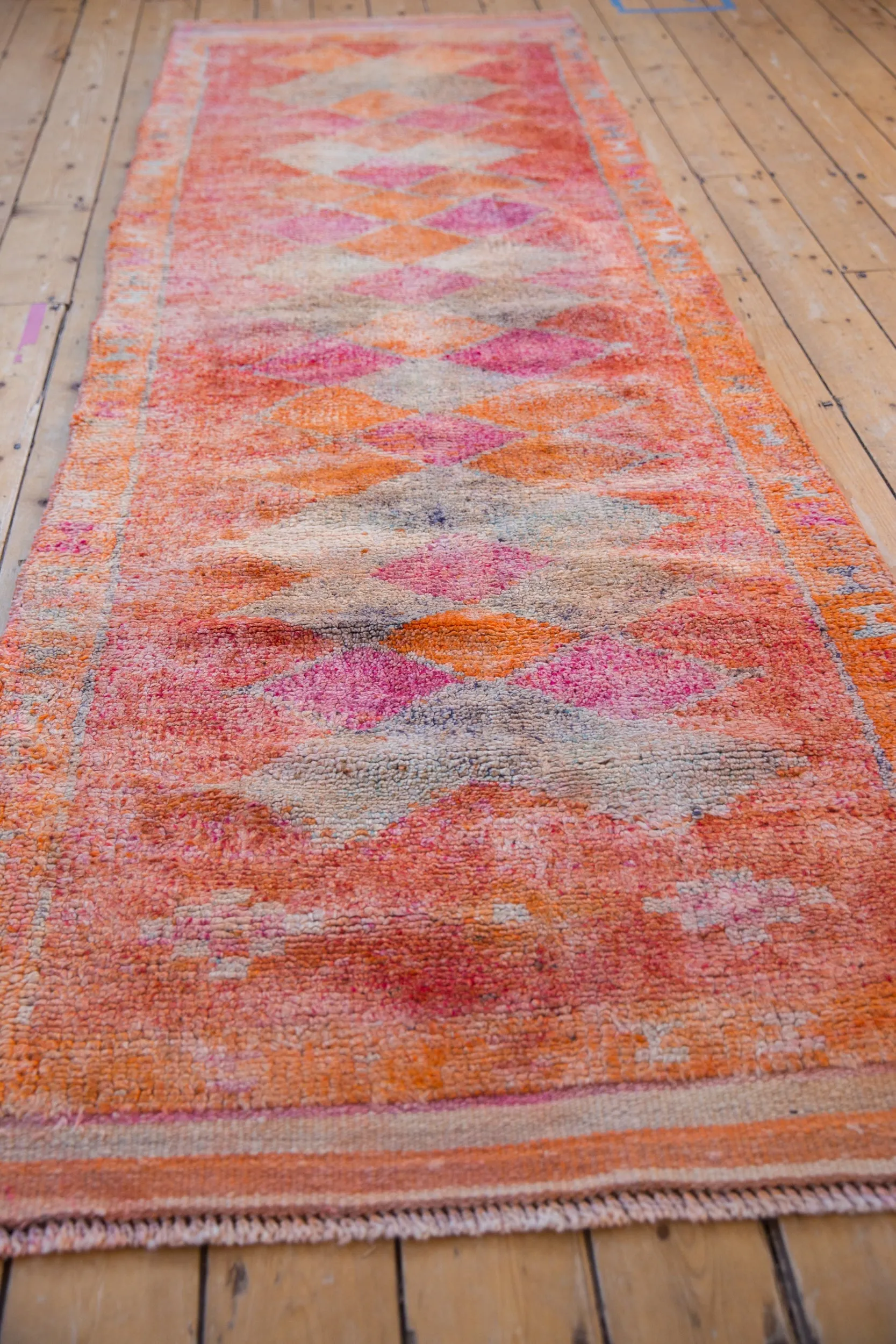 3.5x10 Vintage Distressed Kurd Rug Runner