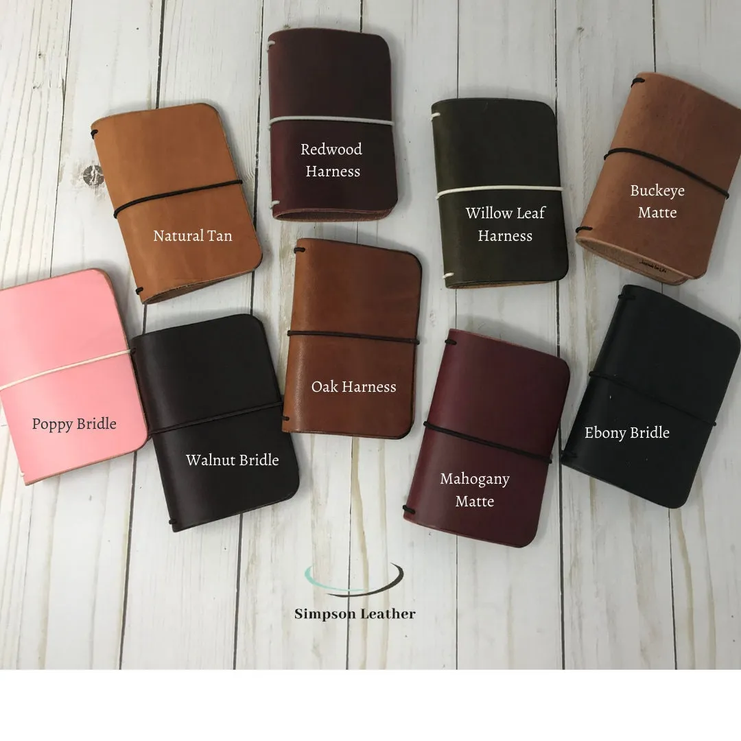 A5 Deluxe *Pick Your Finish*| Full Grain Leather Journal Cover|Traveler's Notebook | Inserts NOT Included