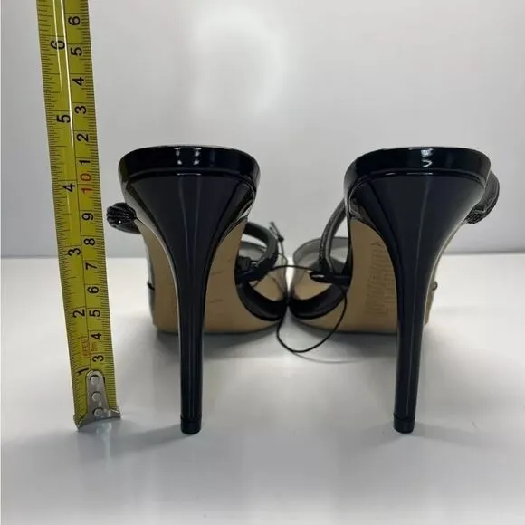 ALDO Chantell Black Womens Strappy Translucent Stiletto Heels Size 8M (G7)