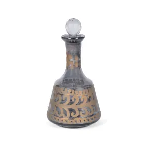 Arden Smoky Glass & Gold Etched Decanter