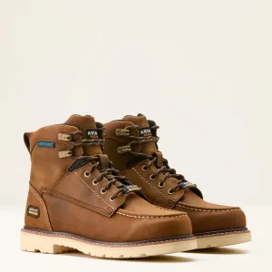 Ariat Women's Rebar Lift 6" Soft Toe WP Work Boot- Brown- 10053822