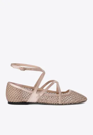 Astoria Crystal-Embellished Ballet Flats
