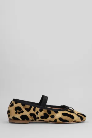 Ballet flats in Animalier pony skin
