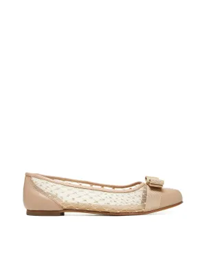 Beige mesh Varina ballet flats
