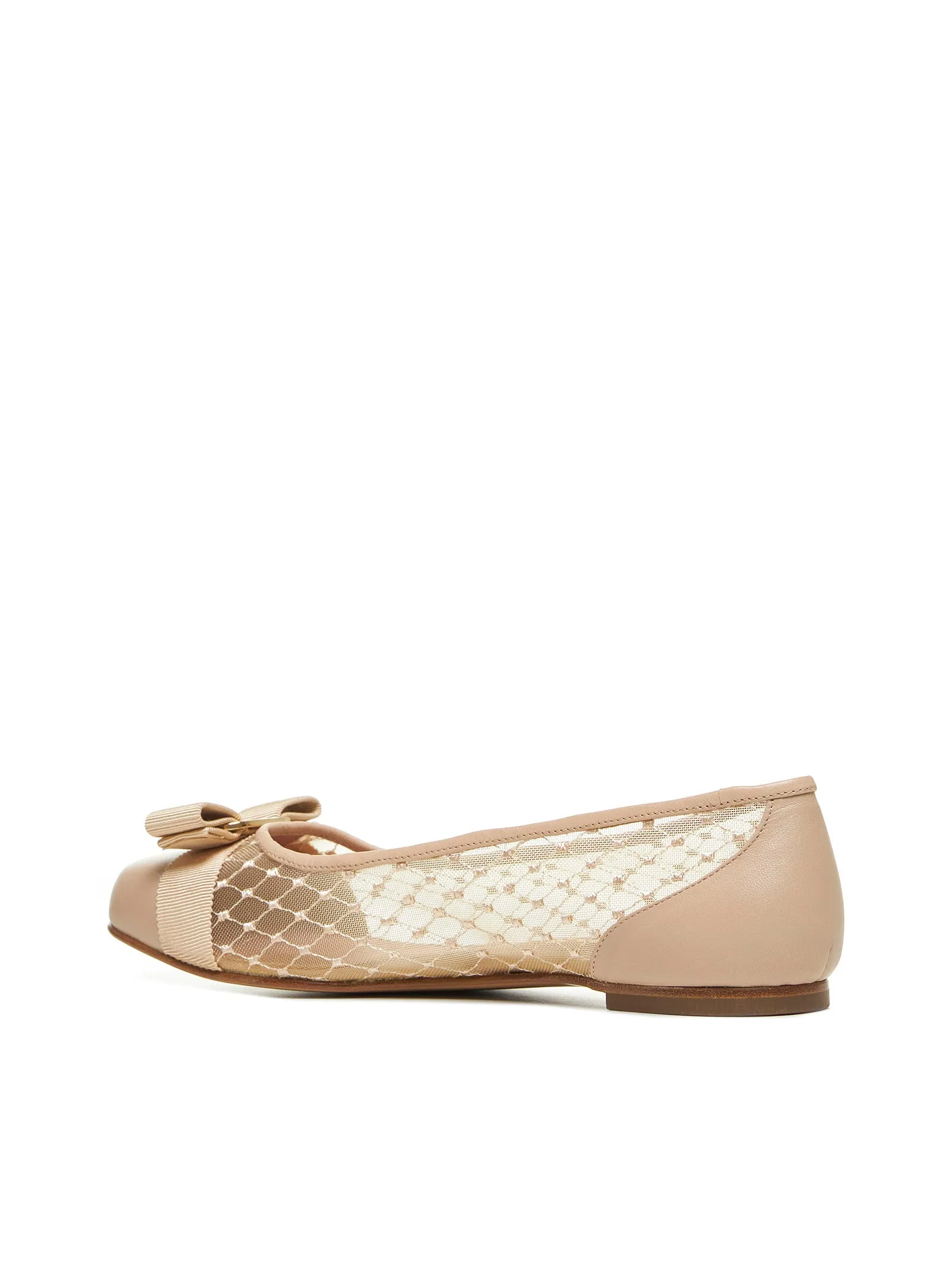 Beige mesh Varina ballet flats