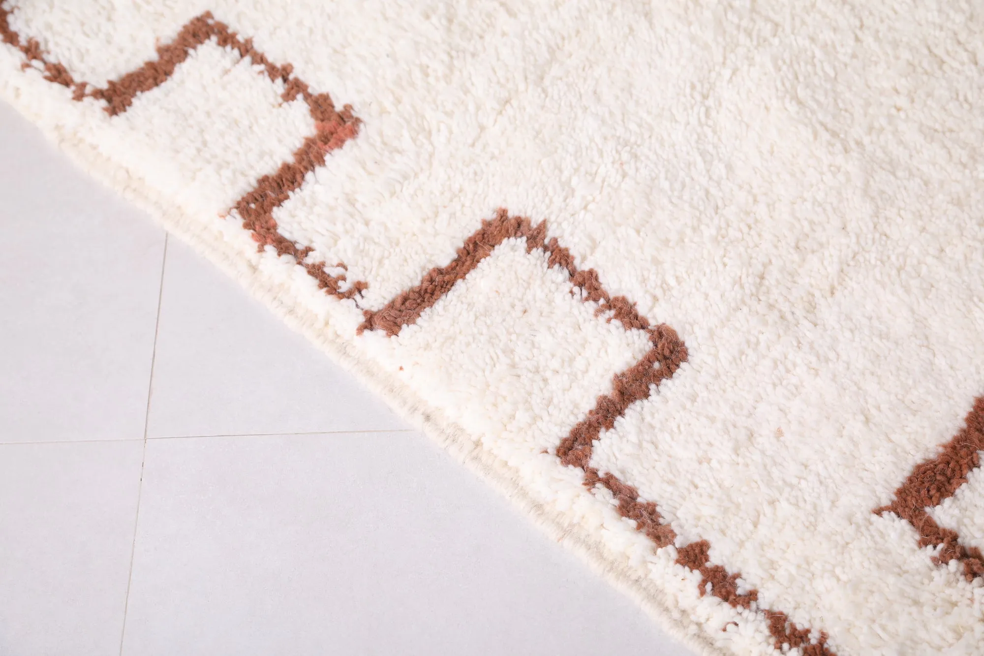 Beige Moroccan Rug - Handmade Living Room carpet - Custom Rug
