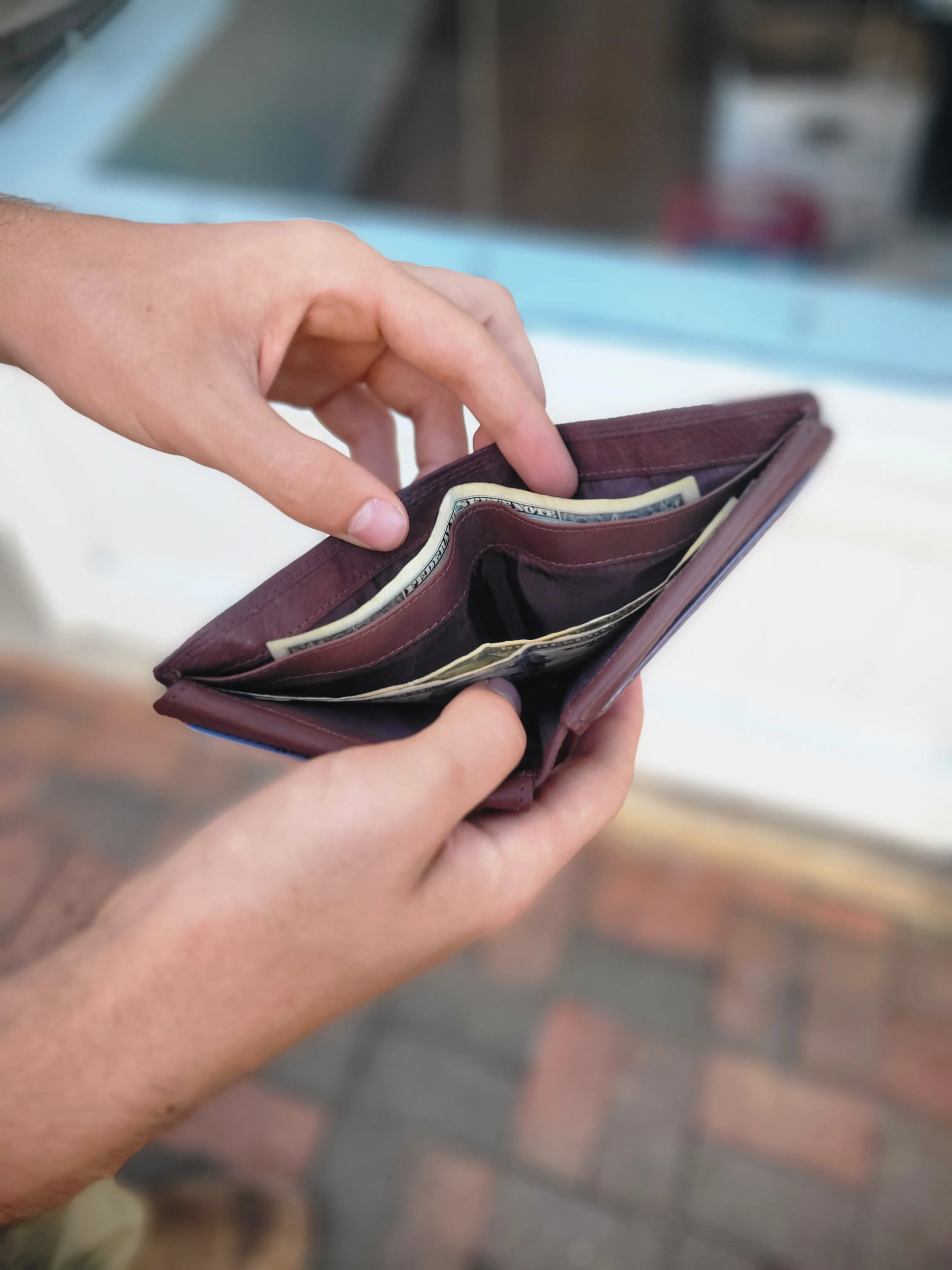 Bi-Fold Wallet with Double Flip-up Flaps
