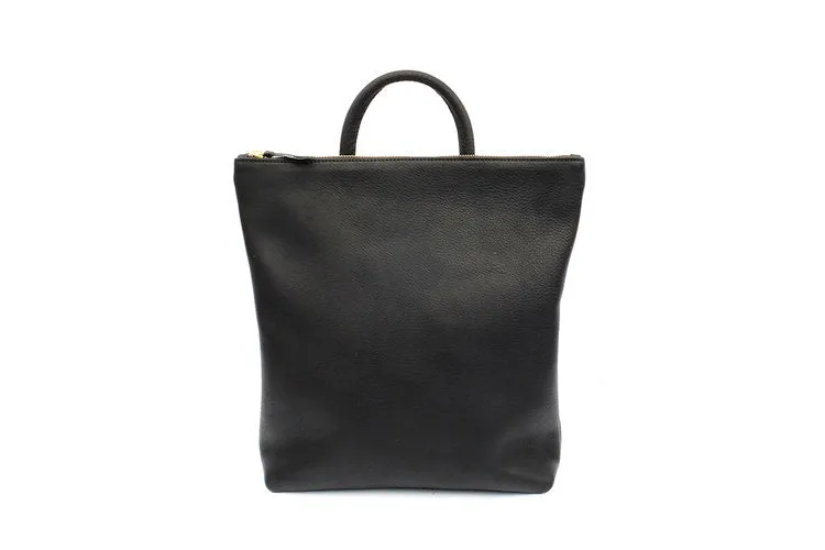 Black Leather Backpack