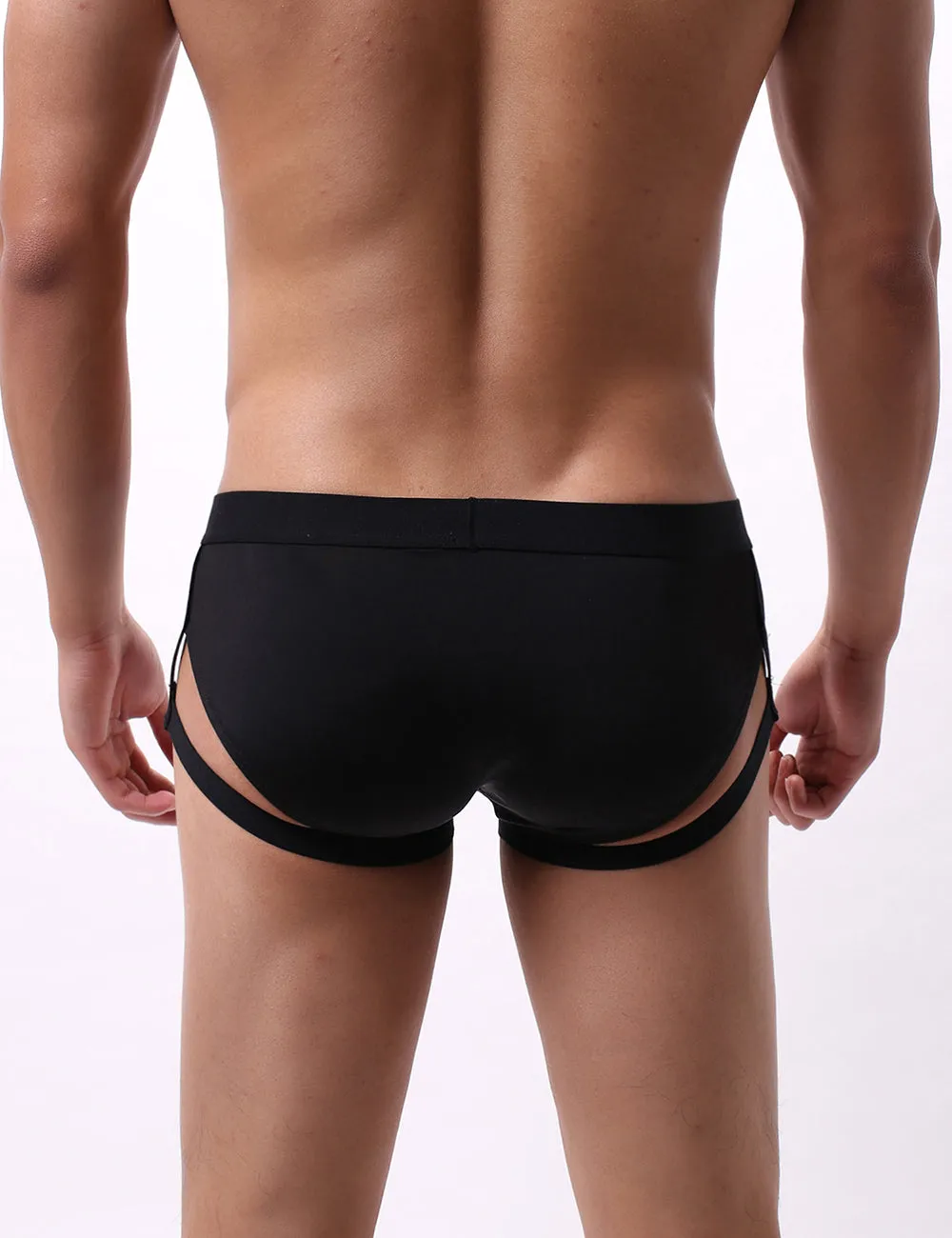 Blue & Black & White Ice Silk Strappy Sexy Men's Underwear