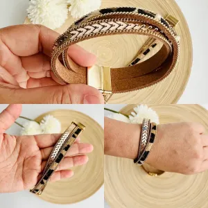 Boho Strappy Leopard Bracelet