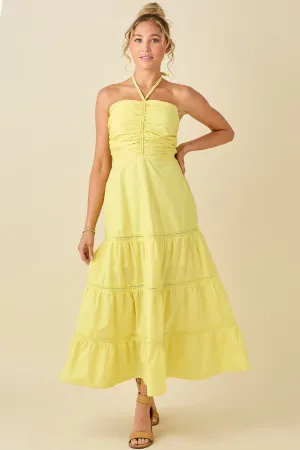Braided Necktie Maxi Dress