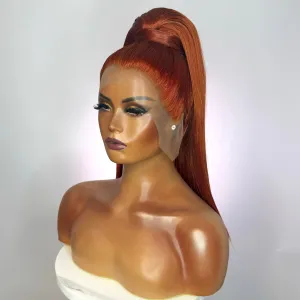 Bright Ginger Stacked Ponytail Synthetic Wig (Made to Order)
