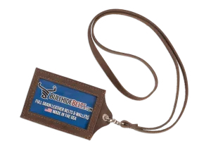 Brown Leather Lanyard – Perfect for ID, Security Access, and Cruise Sea Passes