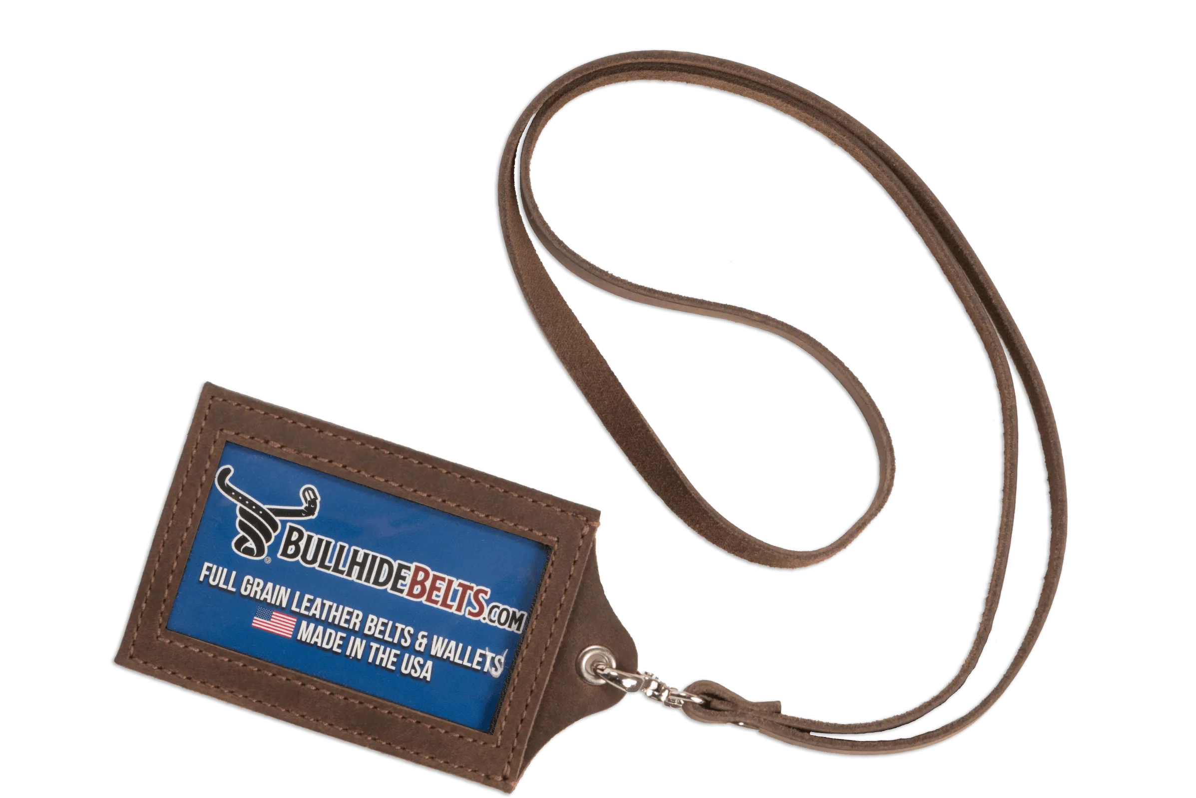 Brown Leather Lanyard – Perfect for ID, Security Access, and Cruise Sea Passes