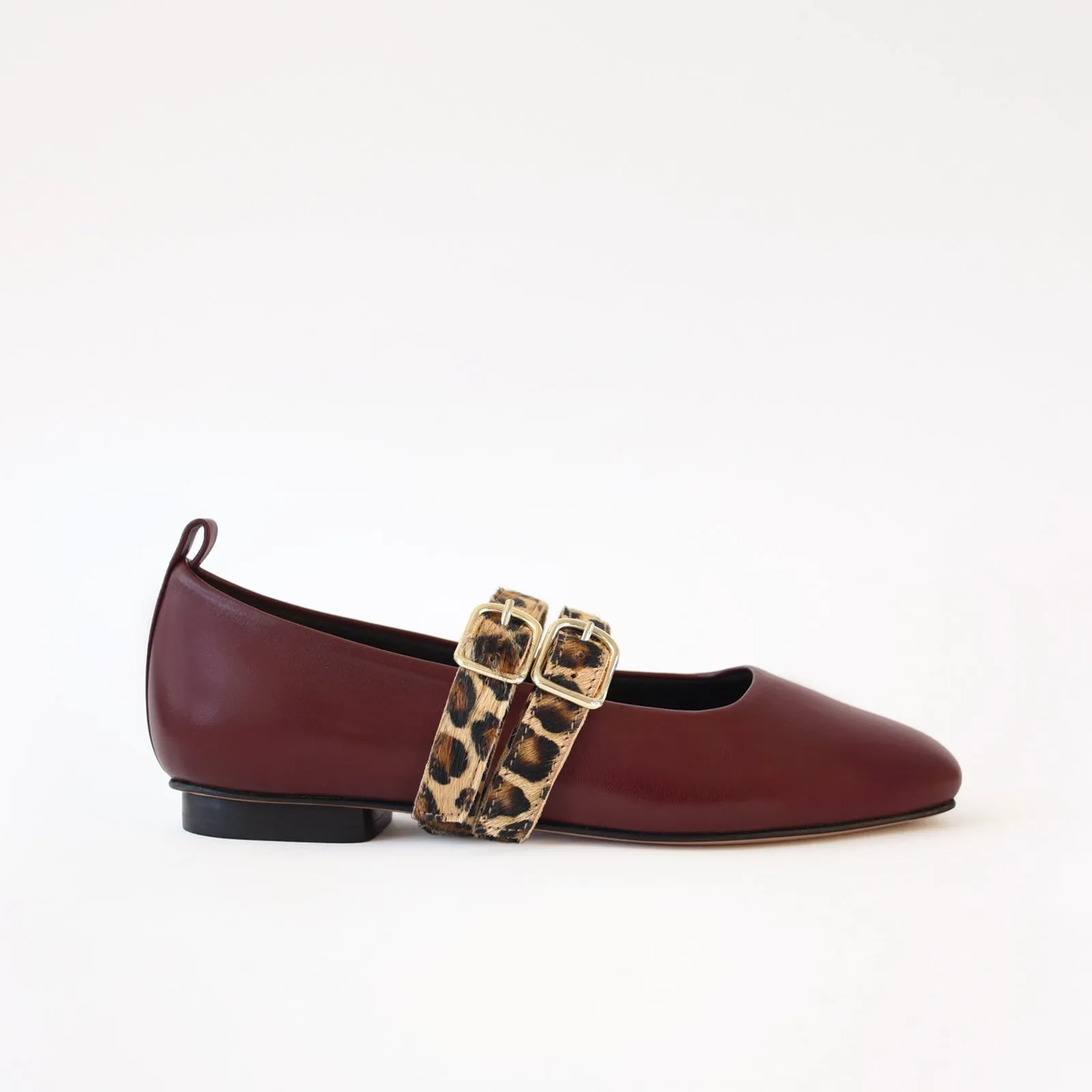 Burgundy Ballet Swap Double Leopard