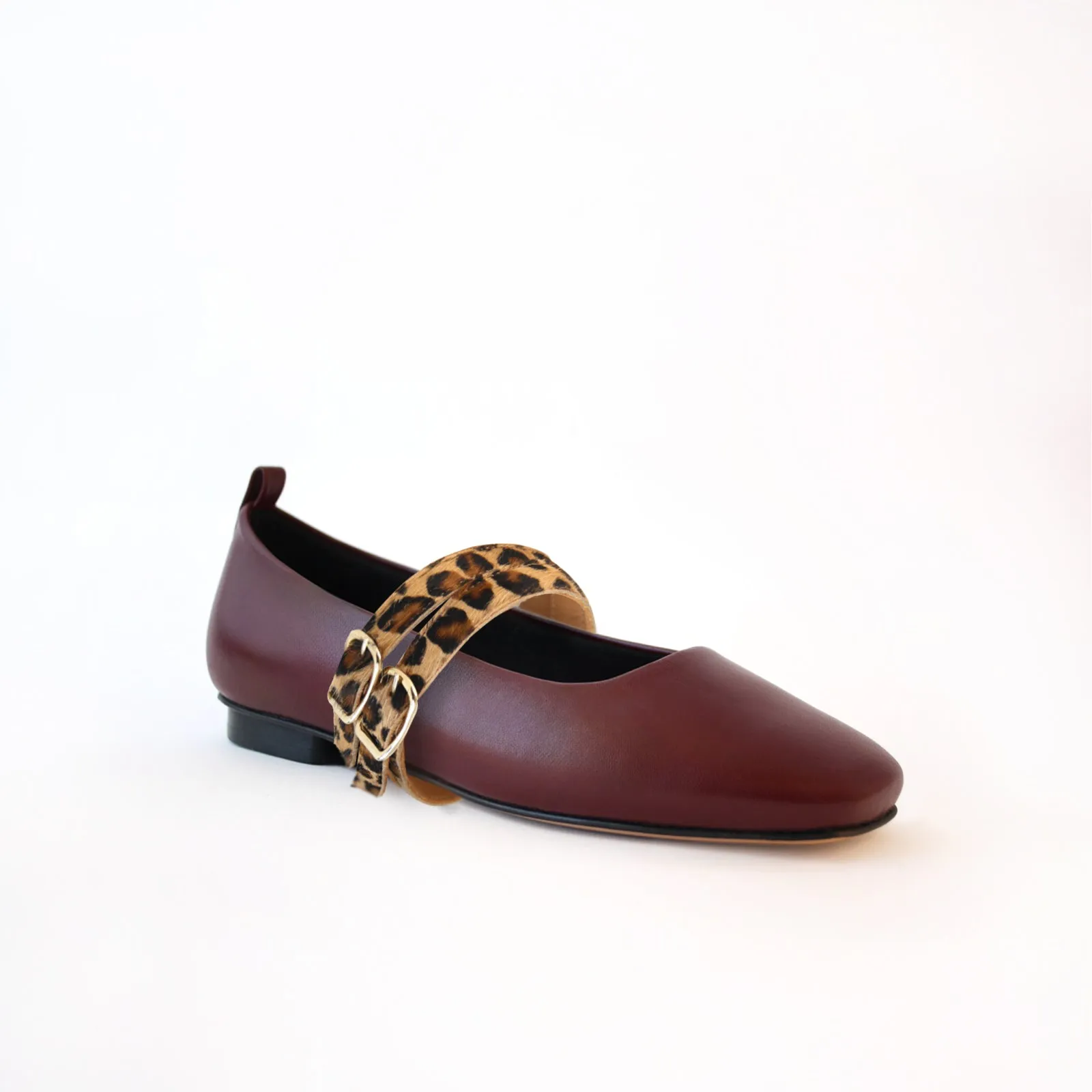 Burgundy Ballet Swap Double Leopard
