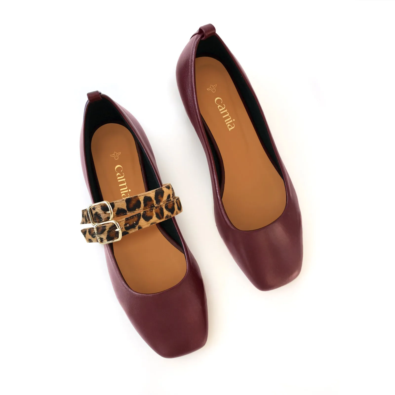 Burgundy Ballet Swap Double Leopard