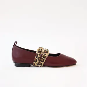 Burgundy Ballet Swap Double Leopard