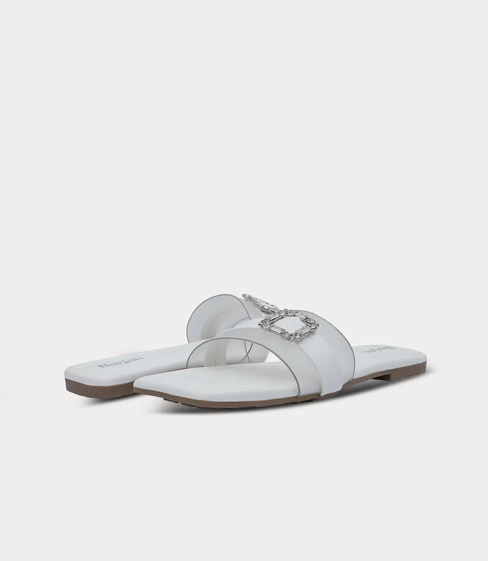 BW10410-WHITE-Women Slipper