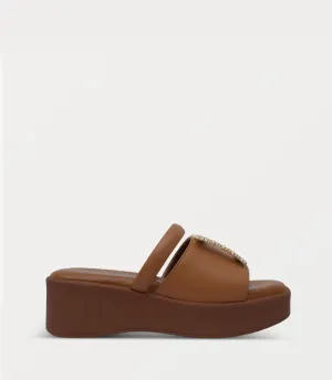 BW10455-TAN-Women Platform Slipper