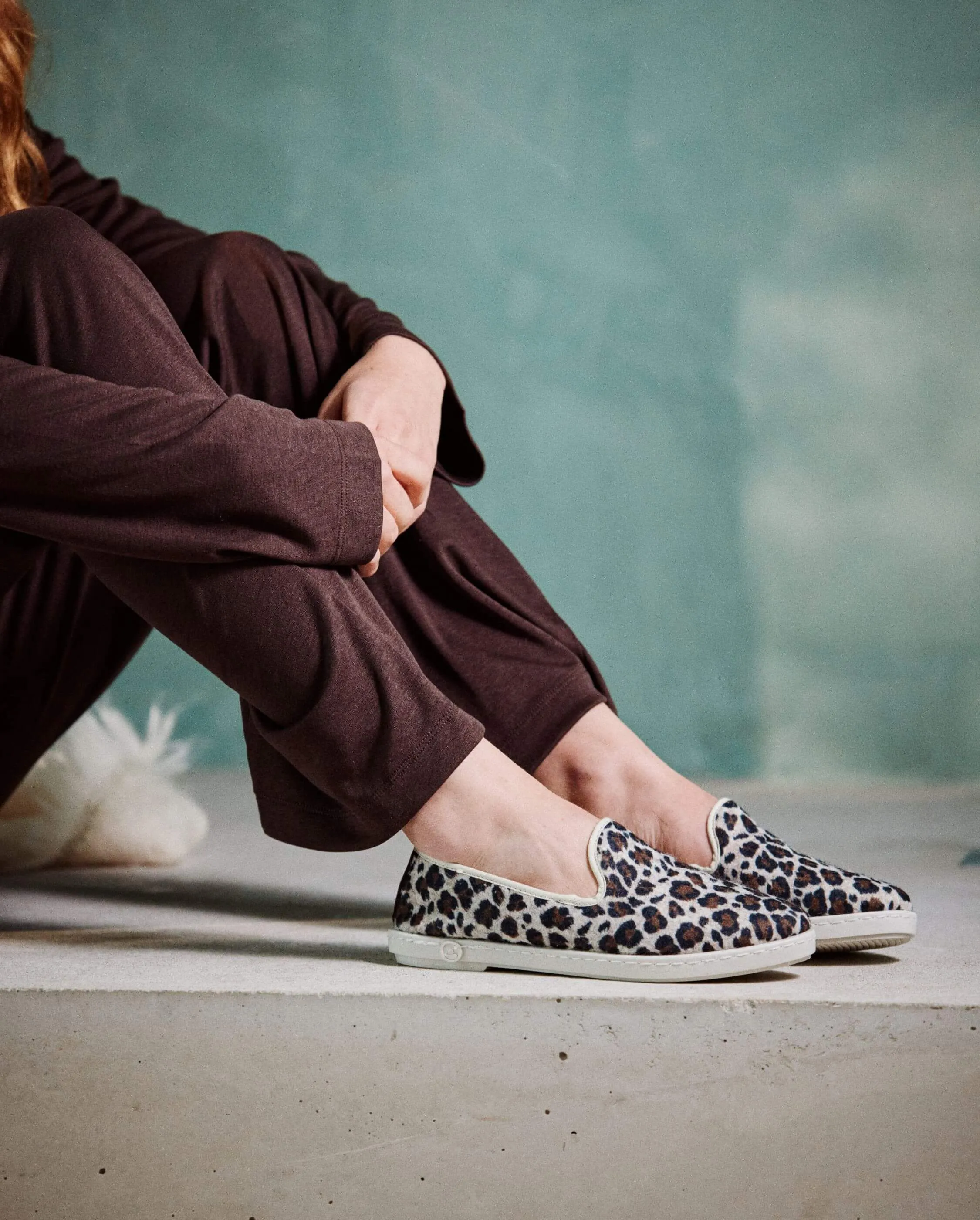 Chausson femme édition limitée, léopard