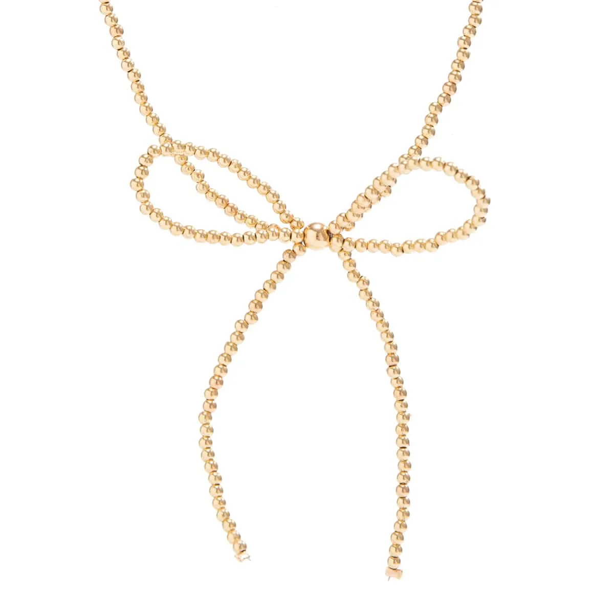 Chic Bowknot Ball Chain Choker Necklace
