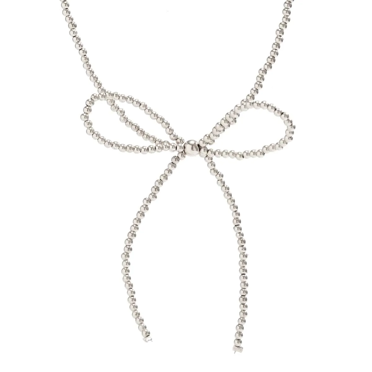 Chic Bowknot Ball Chain Choker Necklace