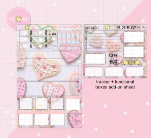Chic Valentines Cookies Hobonichi Weeks Planner Stickers