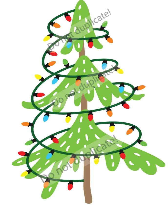 Christmas Tree with Light Vinyl Heat Transfer