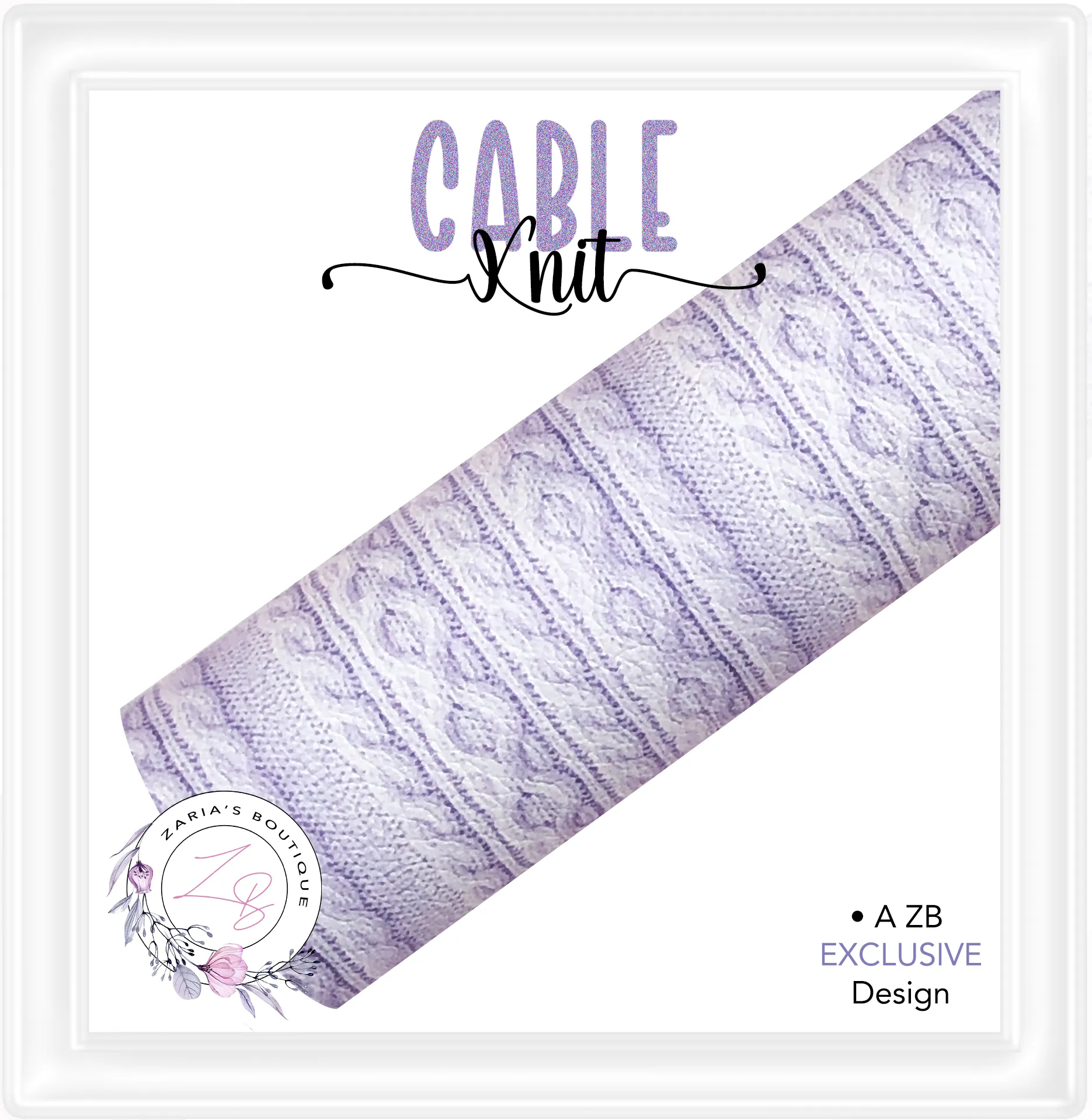 ⋅ Cozy Cable Knits ⋅ Premium Exclusive Vegan Faux Leather