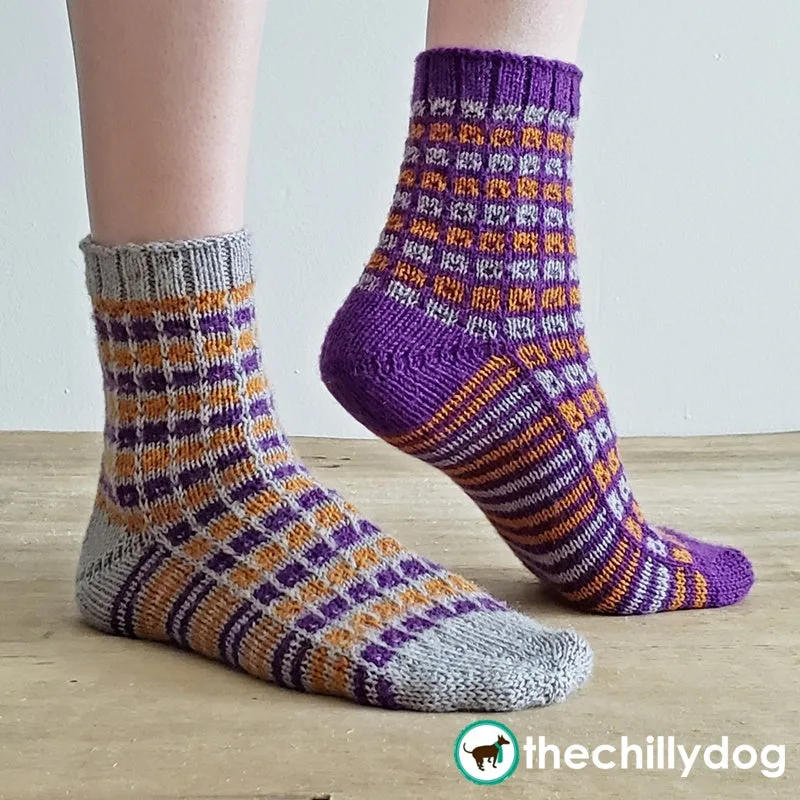 Cubicle Socks Trio: Knitting Pattern PDF