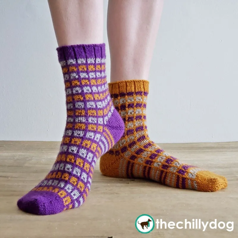Cubicle Socks Trio: Knitting Pattern PDF